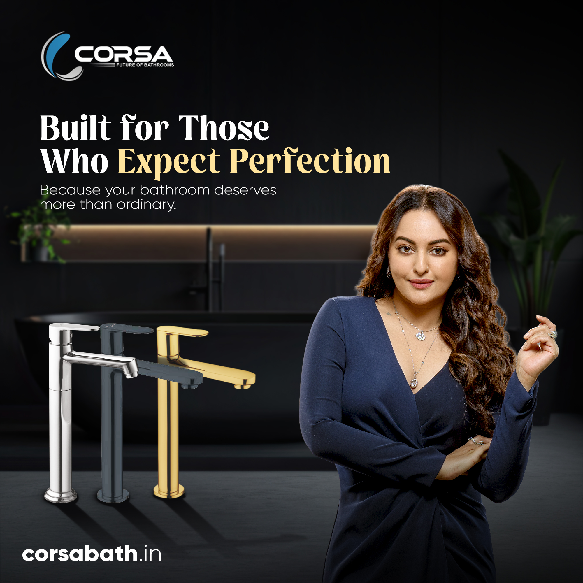 Corsa Bath Facebook ad: Corsa Bath Now Has a New Face, Sonakshi…
