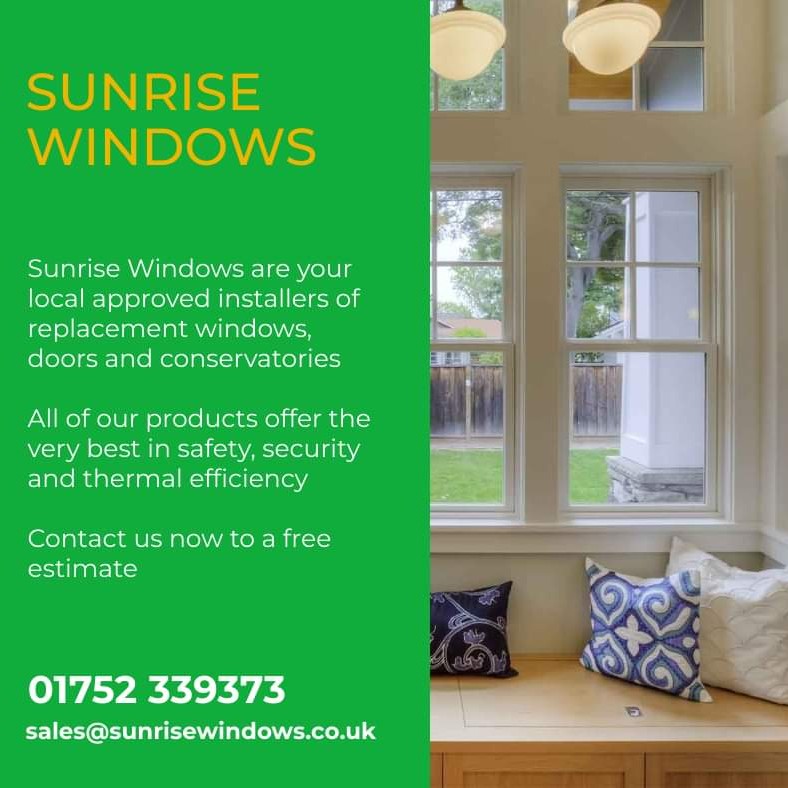 Sunrise Windows - Double Glazing Installers - Plymouth Facebook ad: We are Double Glazing installers based in Plympton…