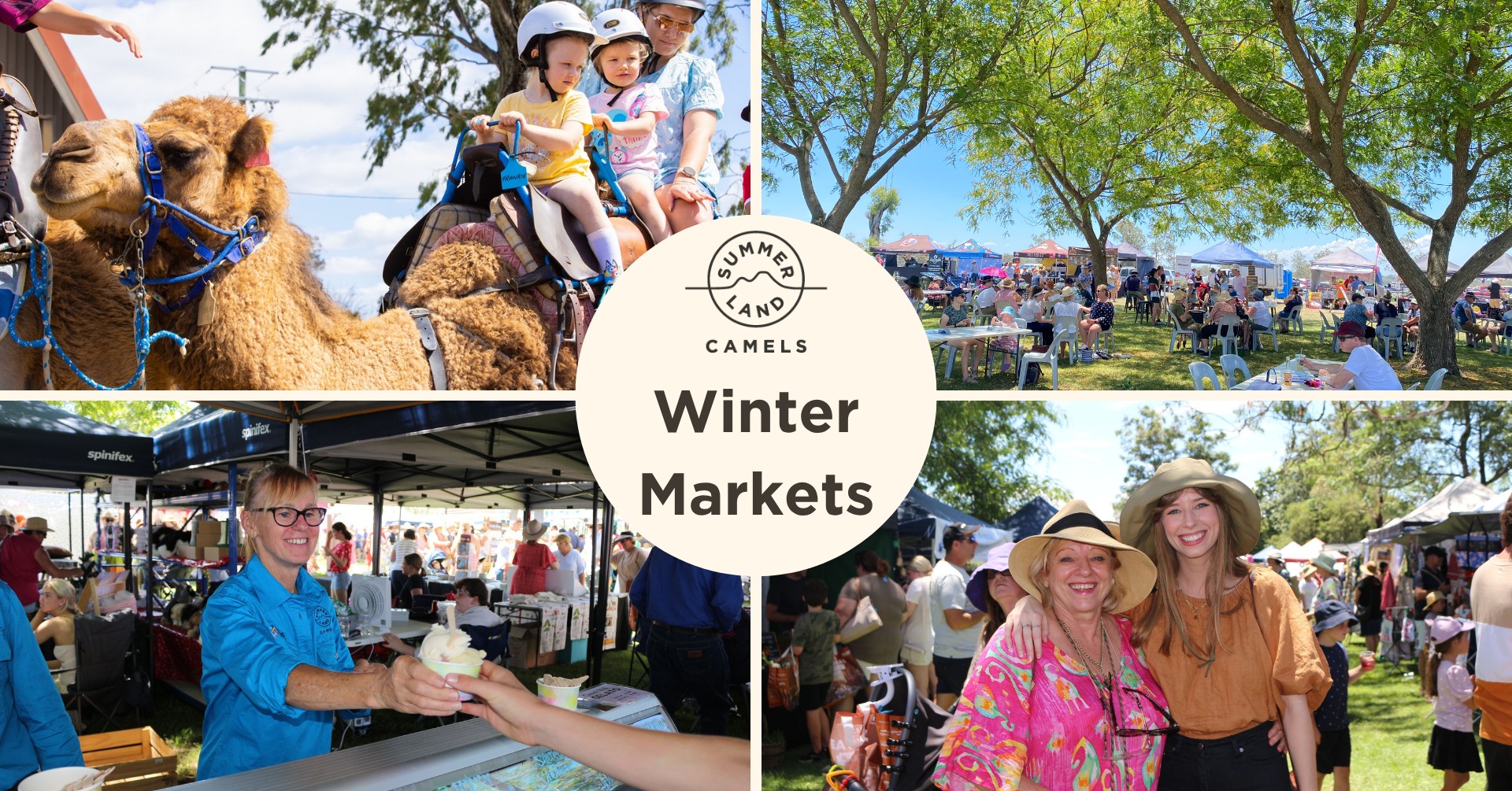 Summer Land Camels Facebook ad: Winter Markets at Summer Land Camels