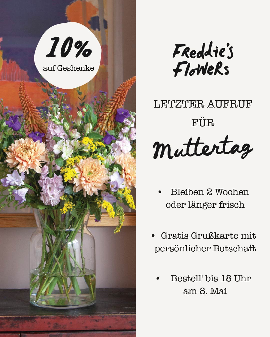 Freddie's Flowers Facebook ad