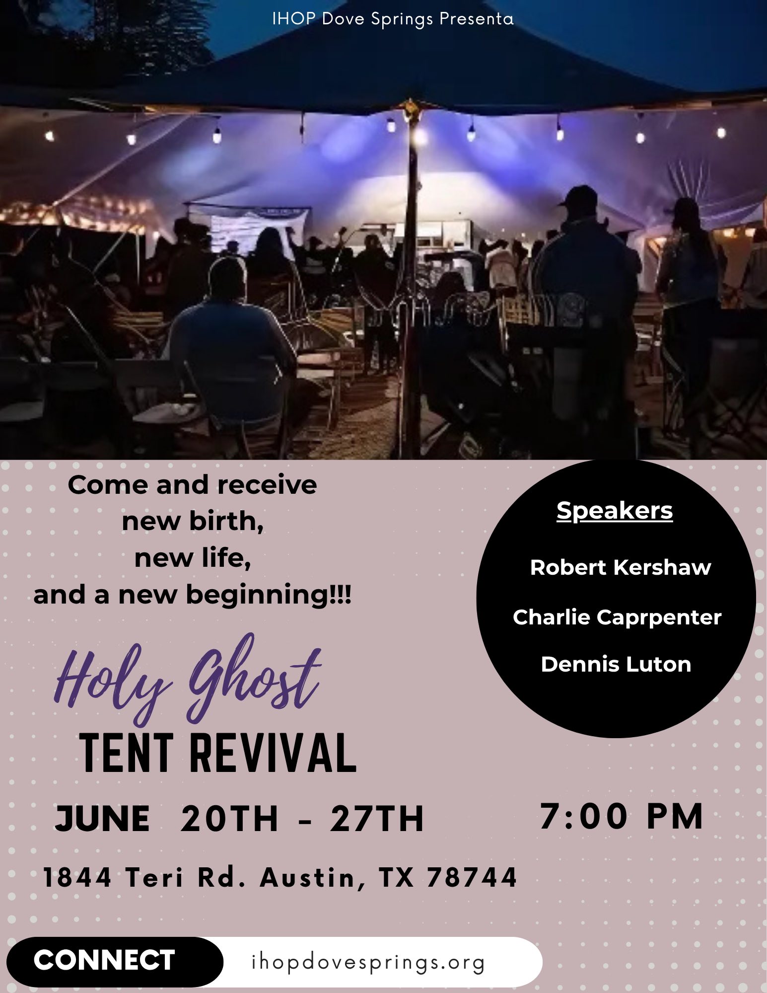 International House of Prayer Church Dove Springs Facebook ad: Join us for a powerful week of revival…