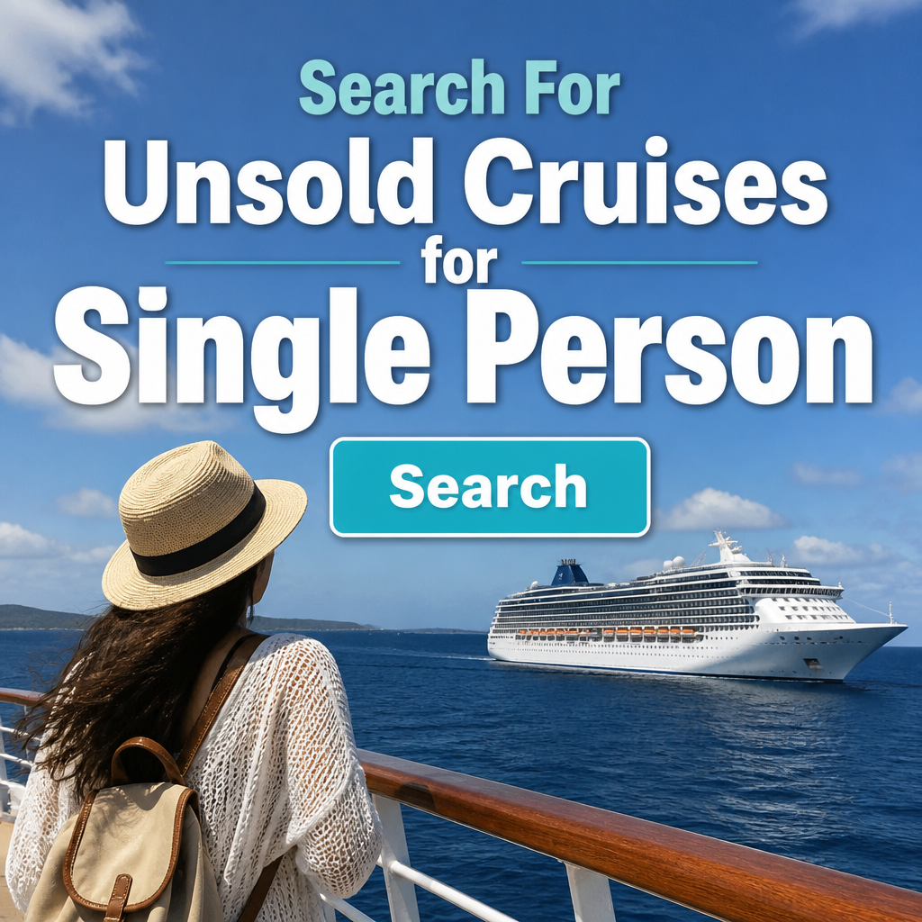Travel Ideas Facebook ad: Search for unsold cruises for single person