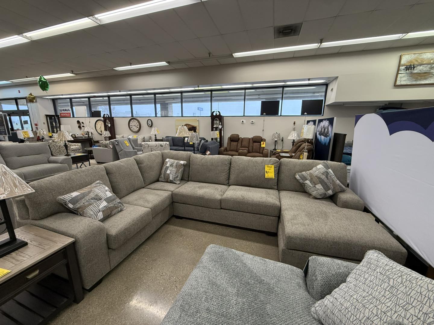 Wabash Furniture and Flooring Facebook ad: New Ashley Furniture Just Hit the Floor!