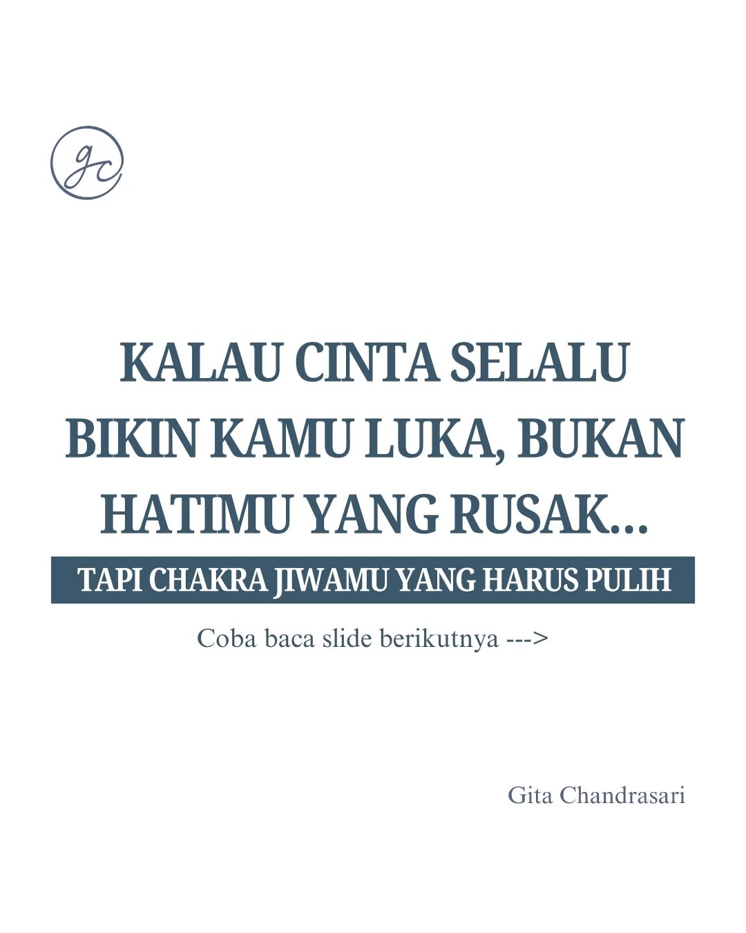 Gita Chandrasari Facebook ad: Bisa jadi kamu terus-terusan menyimpan trauma, rasa kecewa…