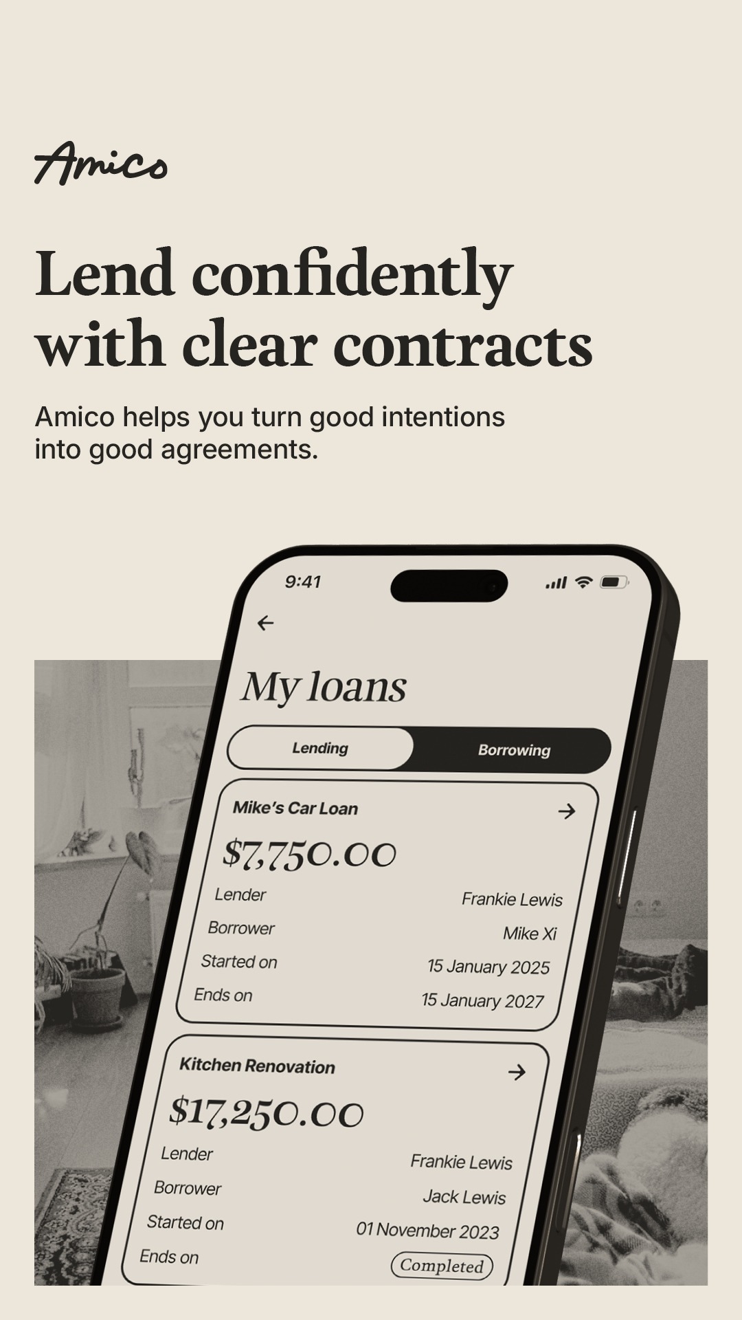Amico Facebook ad from May 26, 2026