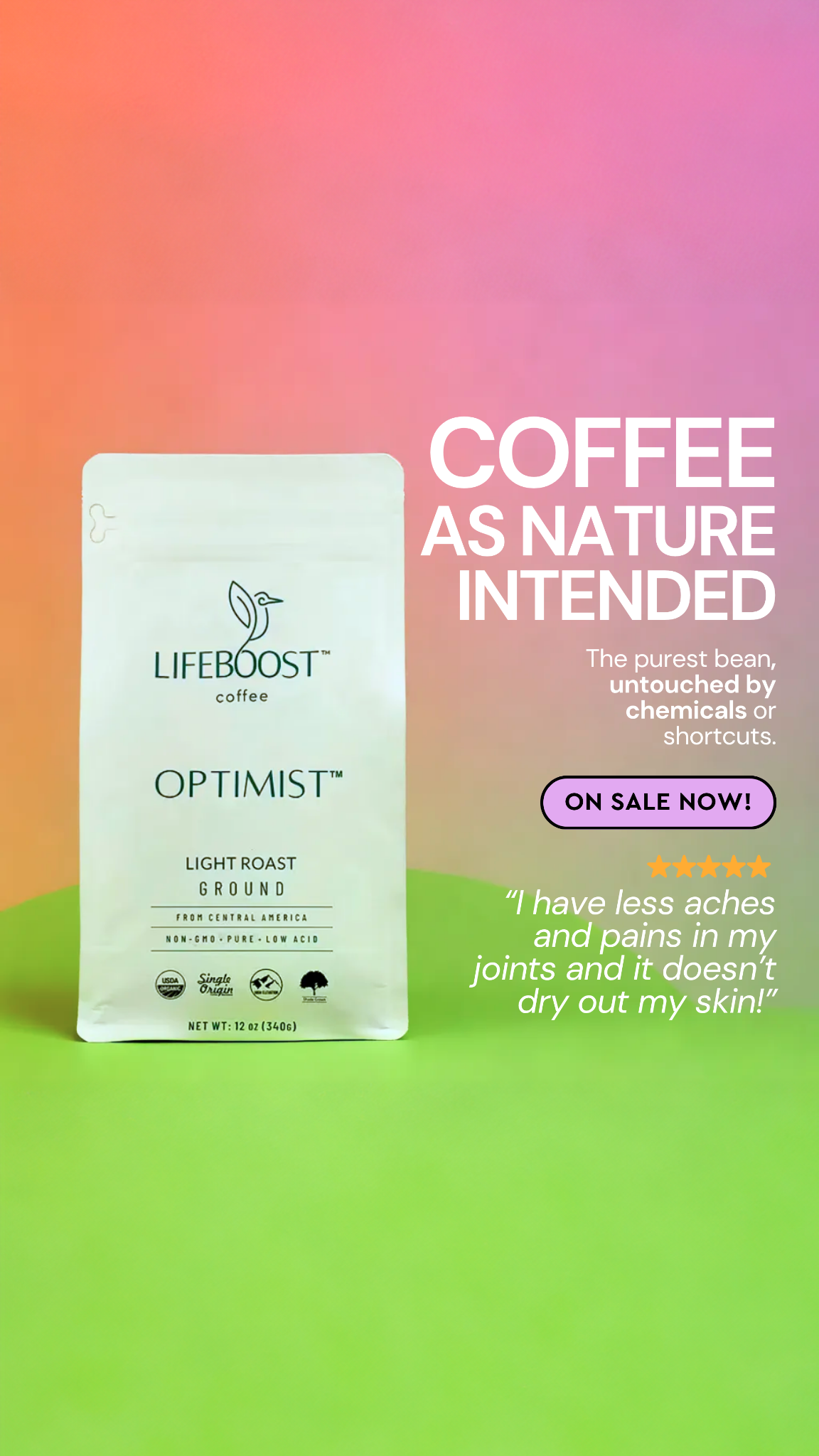 Lifeboost Coffee Facebook ad