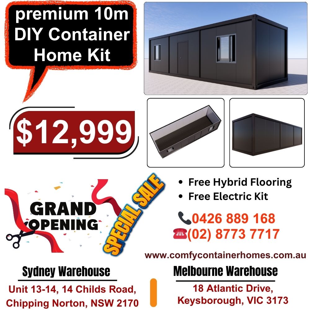 Comfy Container Homes Facebook ad: Need a Bigger Container Home for Work, Family…