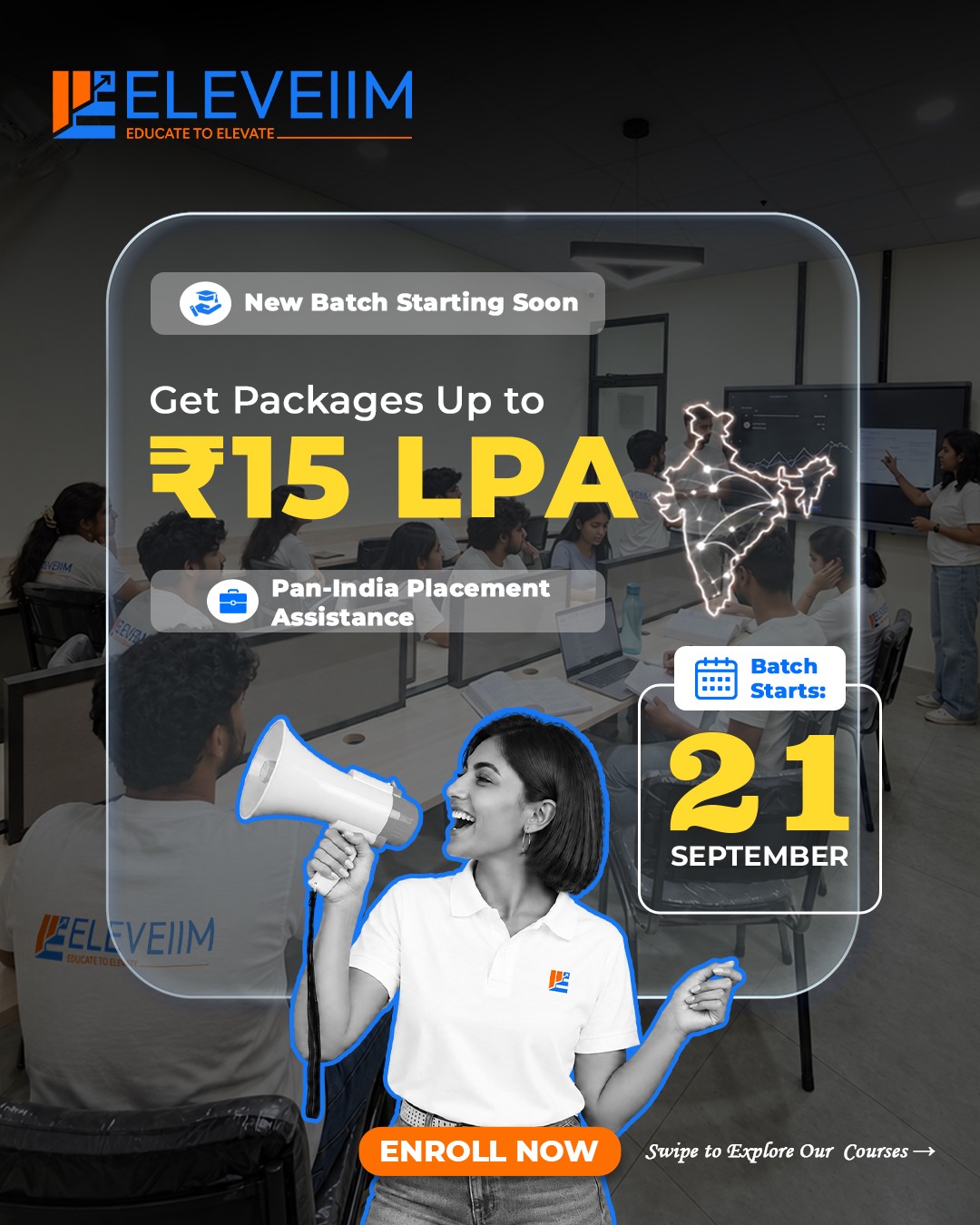 Eleveiim Facebook ad: Your Next Career Move Starts on 21 September!