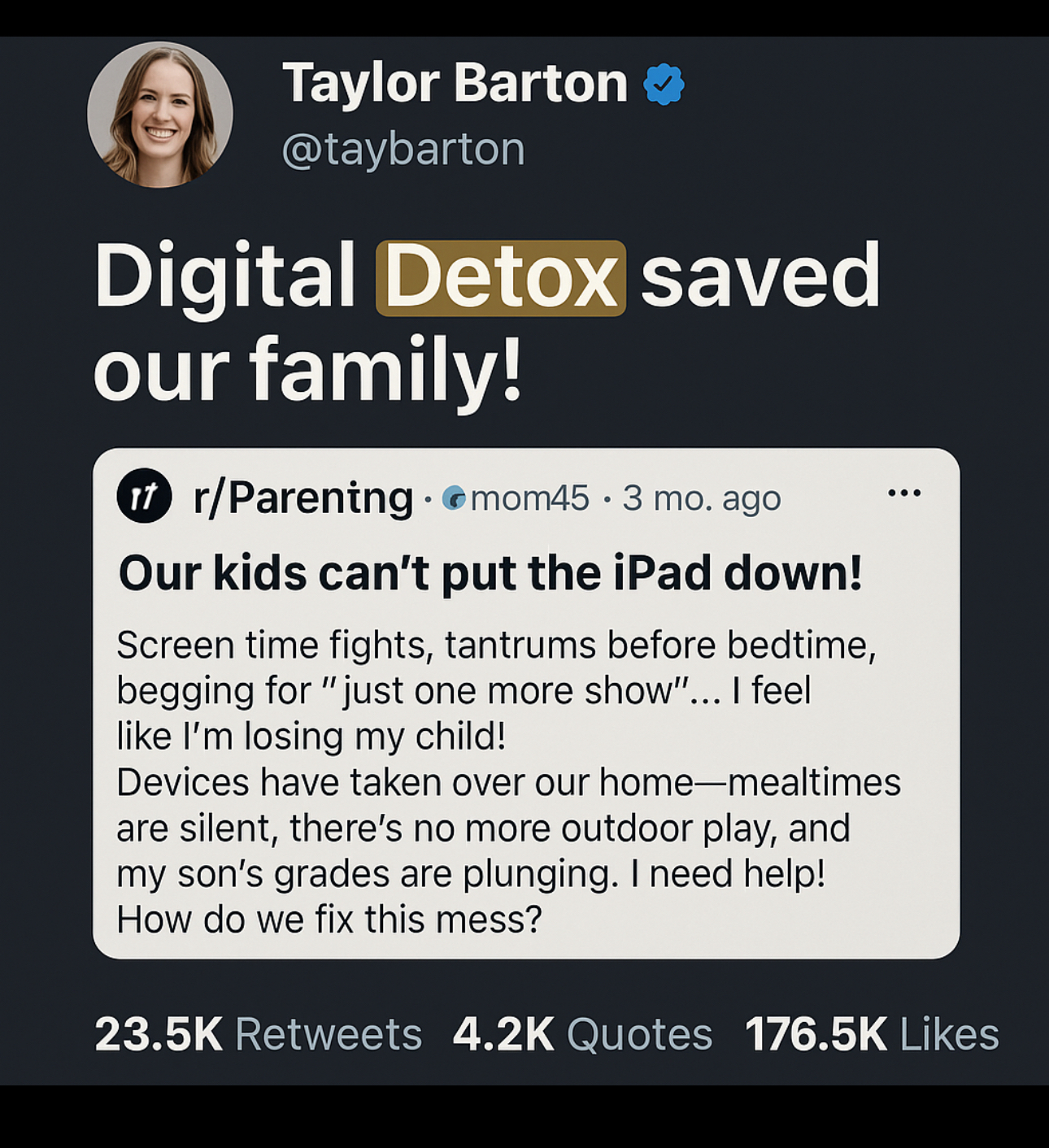 Calm Tech Parenting Facebook ad: End Screen-Time Meltdowns, Start here