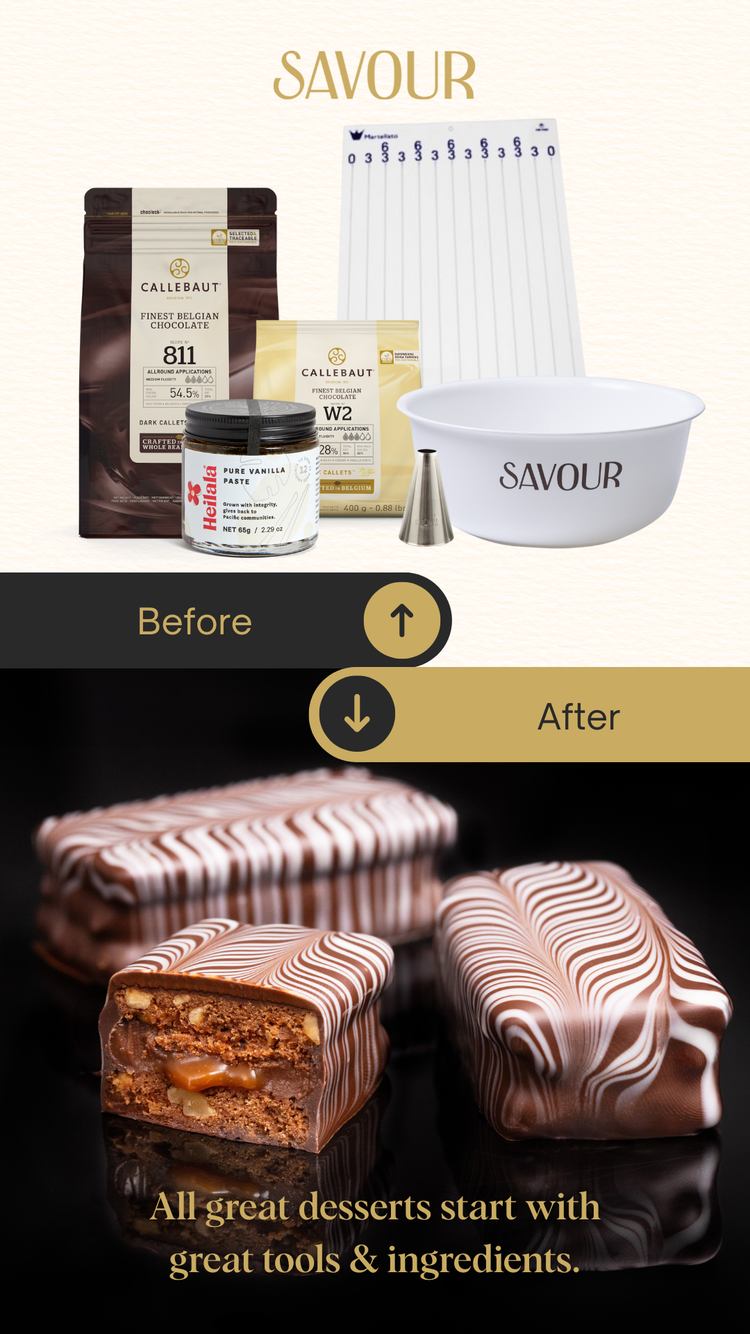 Savour Chocolate and Patisserie School Facebook ad