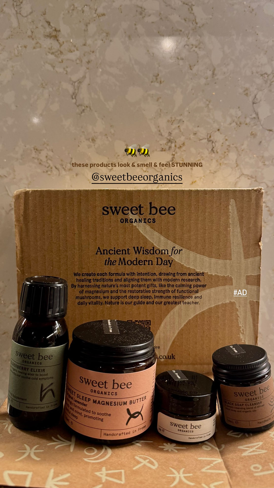 Sweet Bee Organics Facebook ad