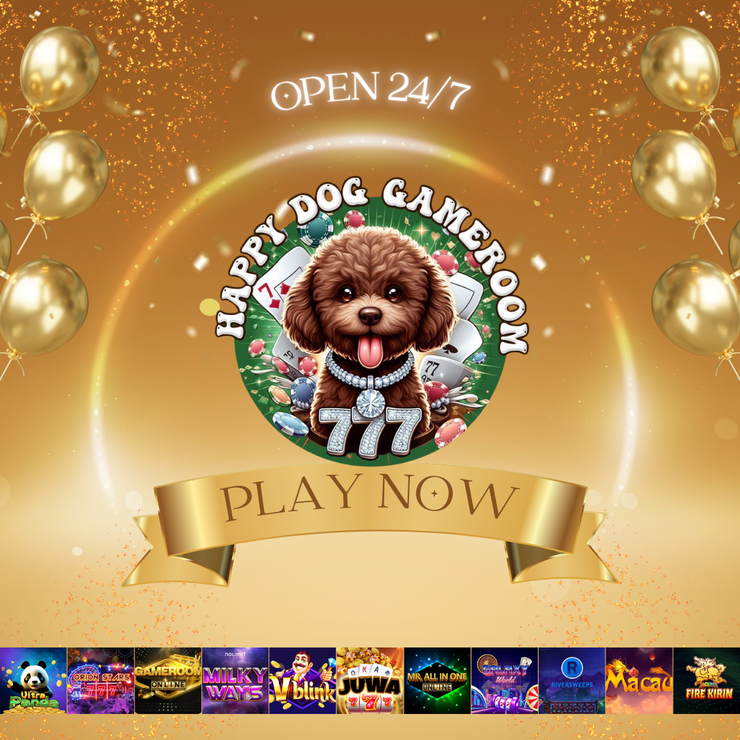 Happy Dog Gameroom Facebook ad: Get Started