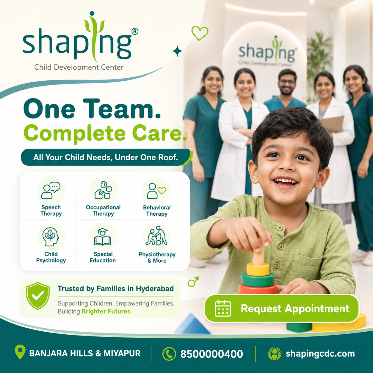 Shaping CDC Facebook ad: Finding the right support for your child is…