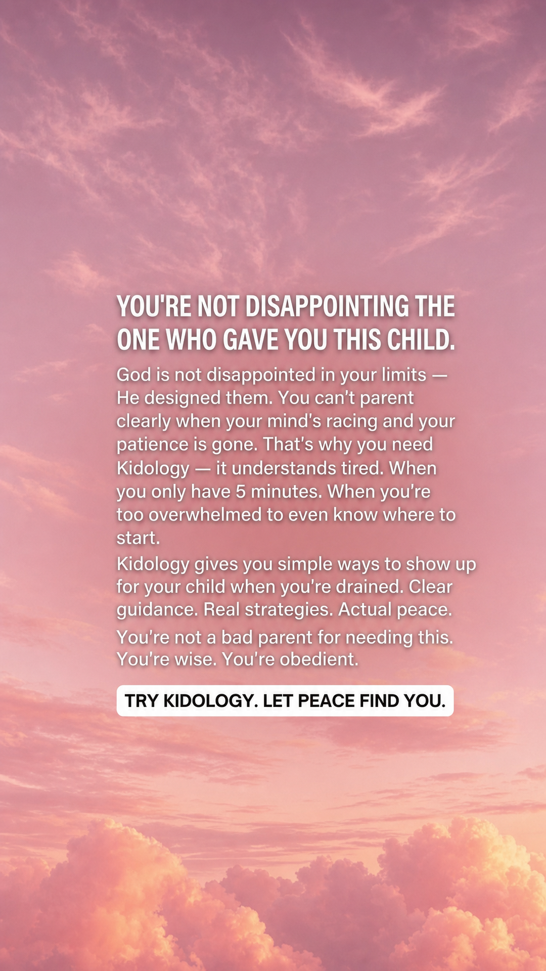 Kidology - Raising with faith Facebook ad