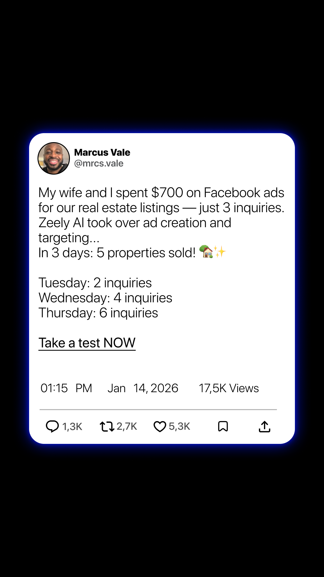 Zeely Facebook ad