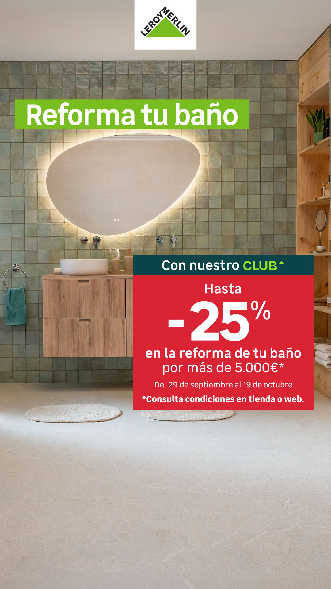Leroy Merlin España Facebook ad: Hasta -25%