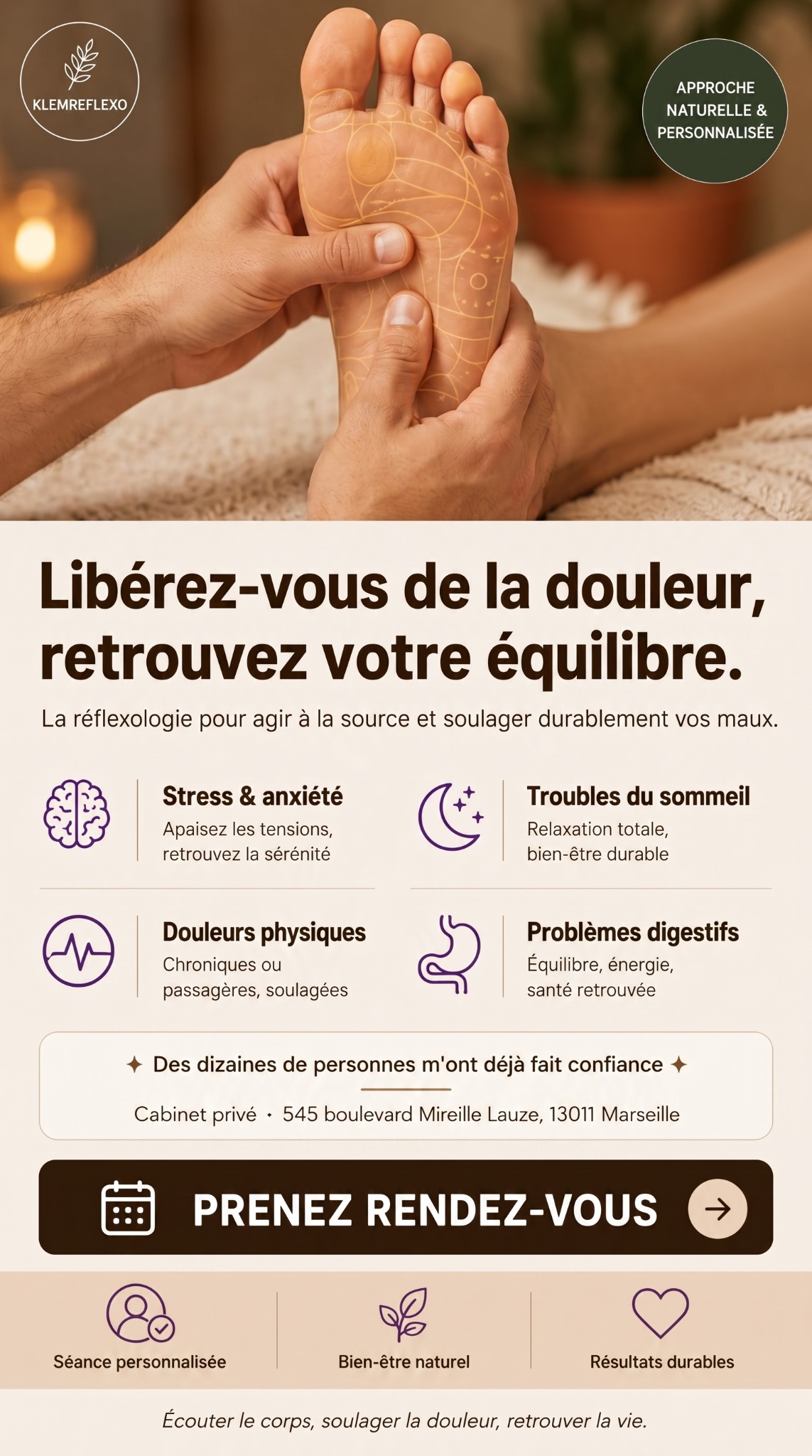Reflexologie Marseille Facebook ad from Jun 4, 2026
