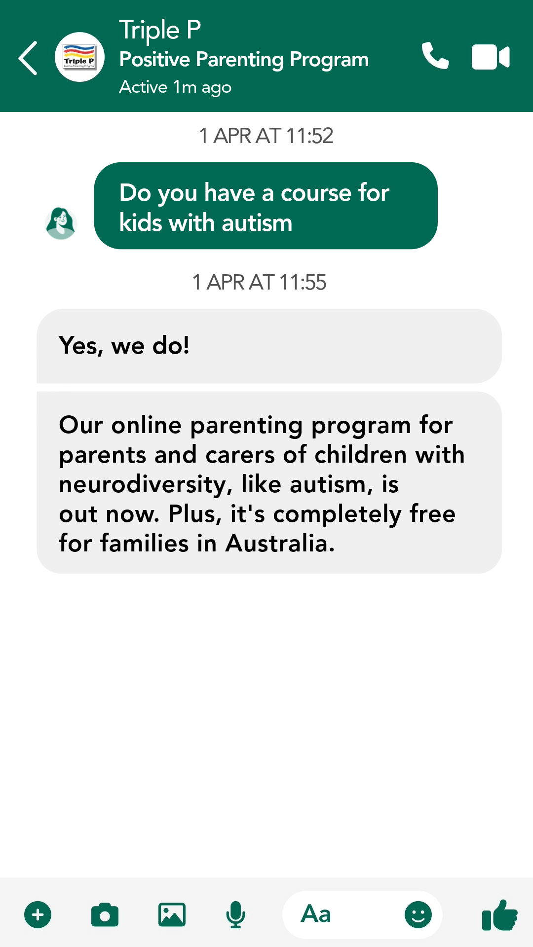 Triple P - Positive Parenting Program Facebook ad: Proven parenting support - Stepping Stones Triple P Online