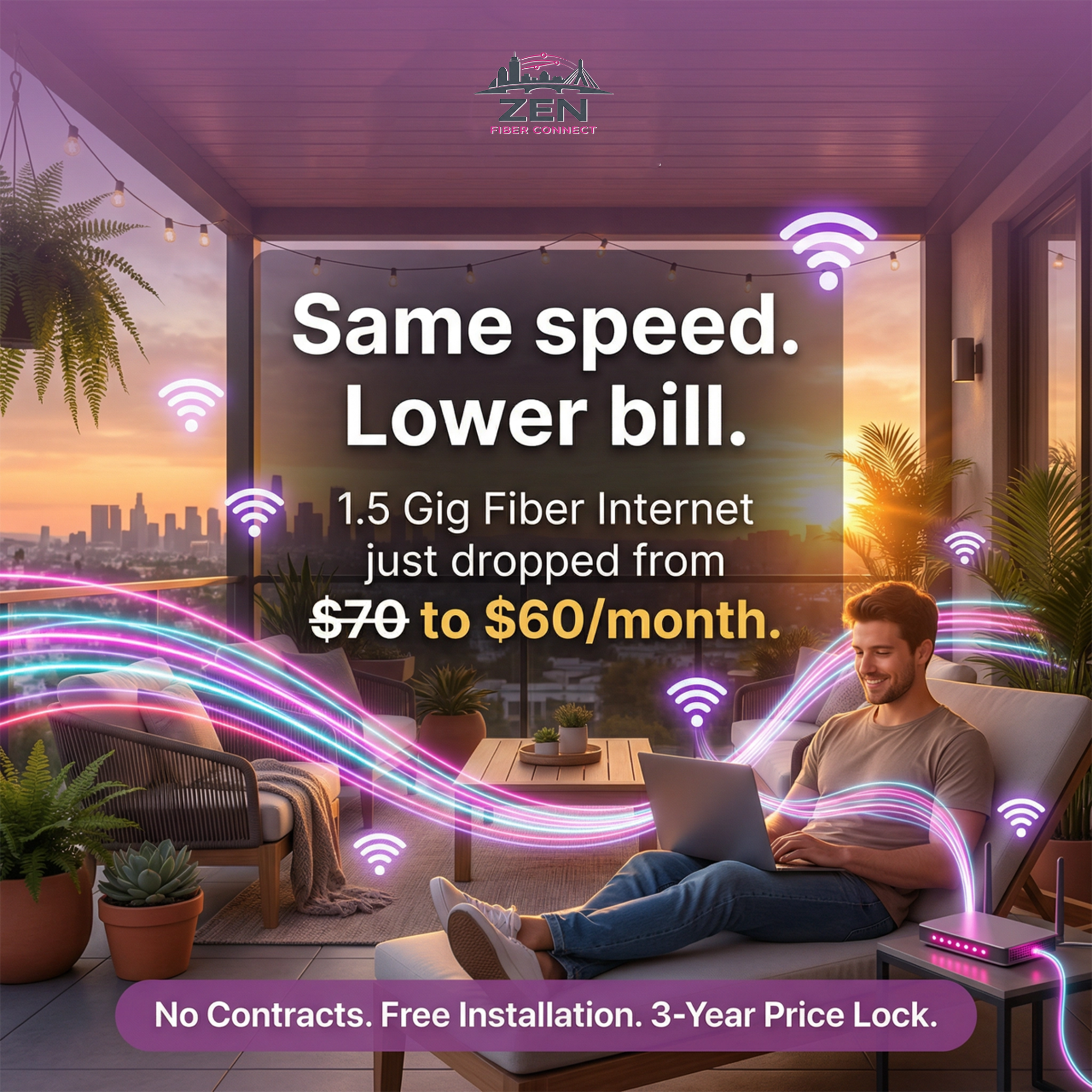 Zen Fiber Connect Facebook ad