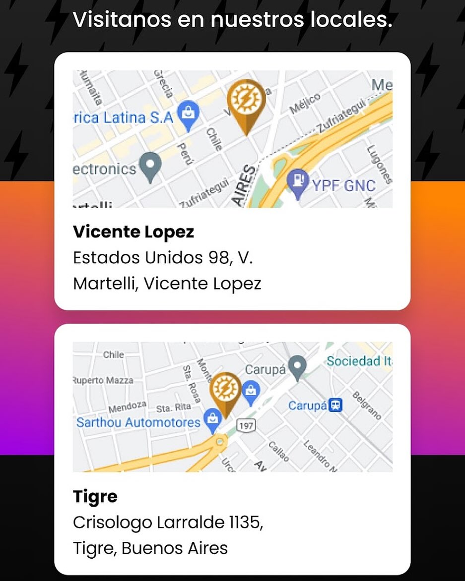Sunlife Baterías Facebook ad: Contamos con dos locales de baterías