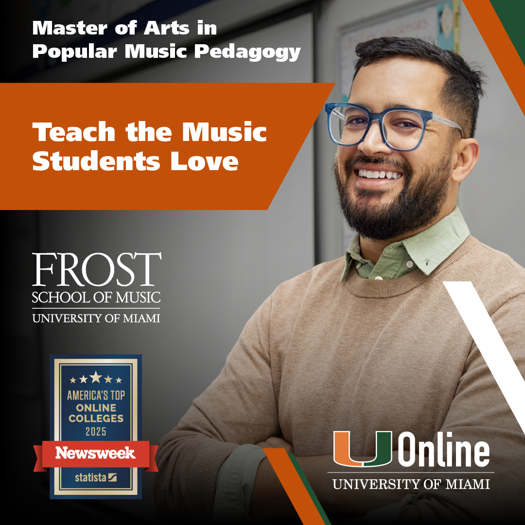 University of Miami UOnline Facebook ad: Advance in the music industry
