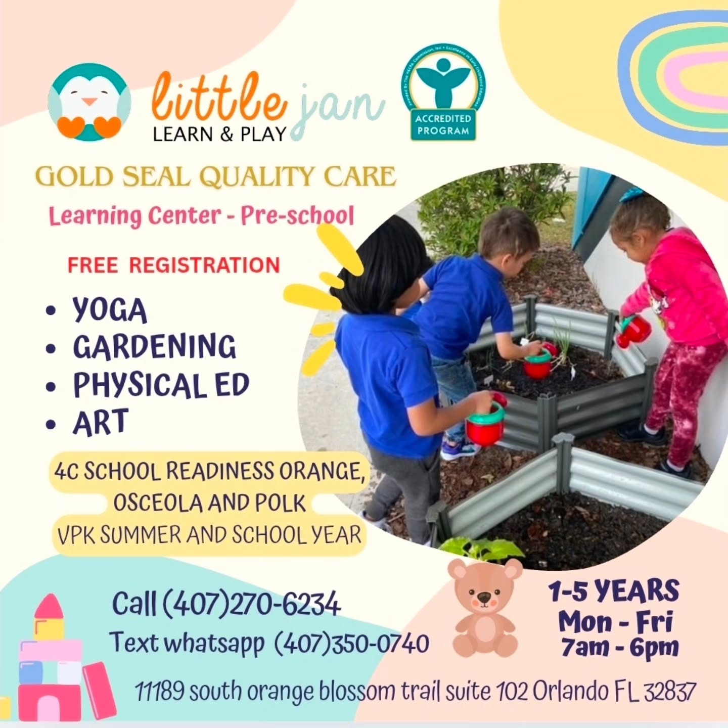 Little Jan Learn & Play Facebook ad: Growing. Learning. Exploring.
