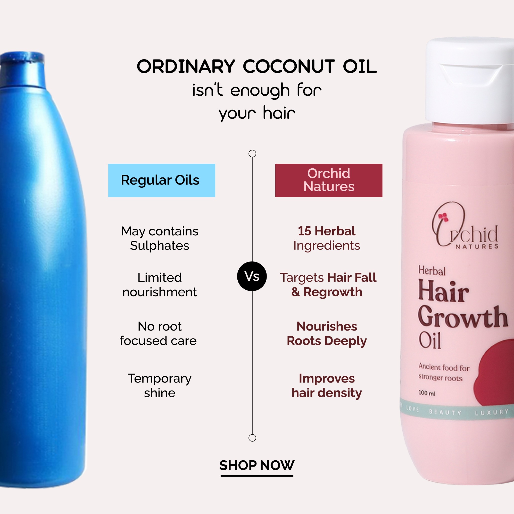 orchid_natures Facebook ad: Control Hair Fall & Regrow Better Hair