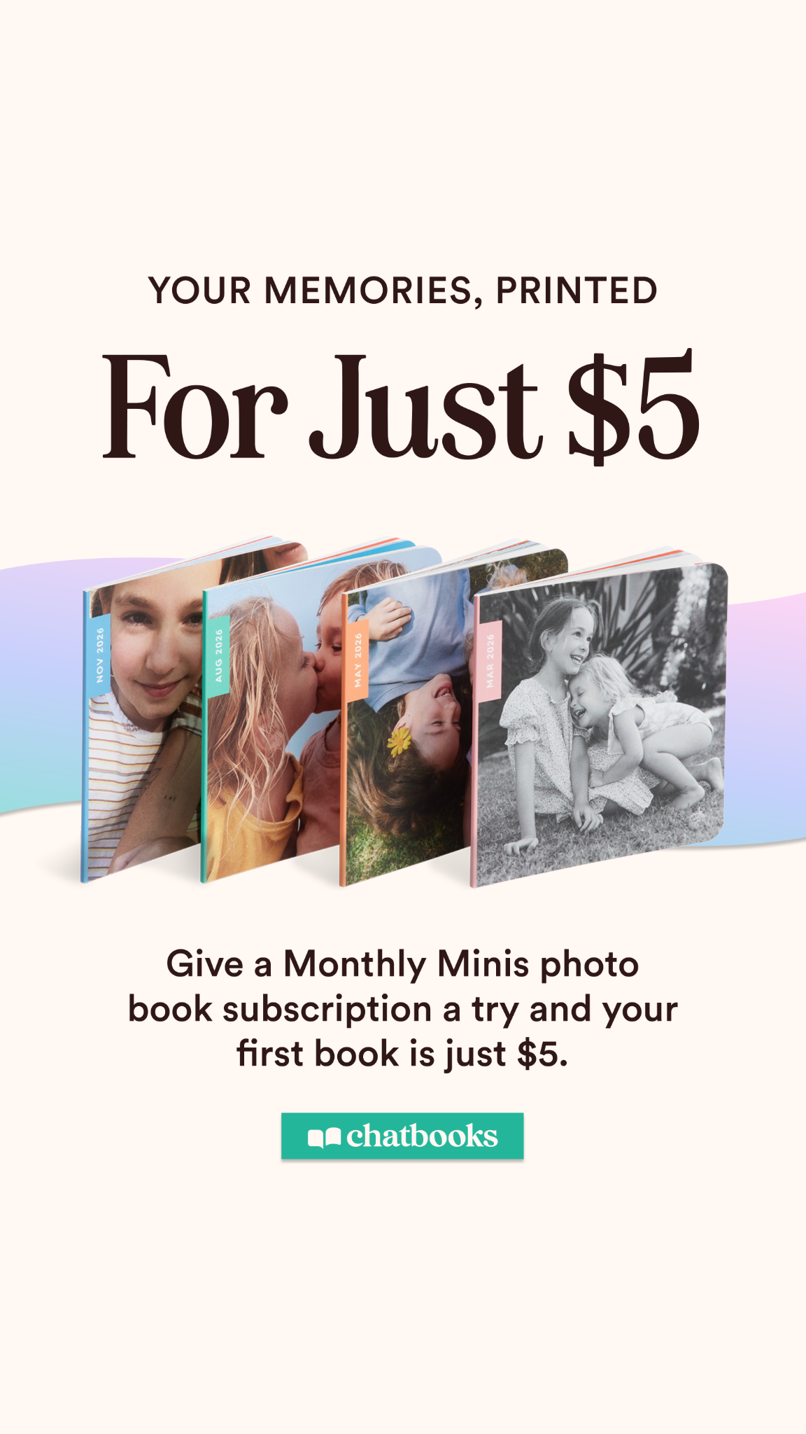 Chatbooks Facebook ad from Feb 18, 2026