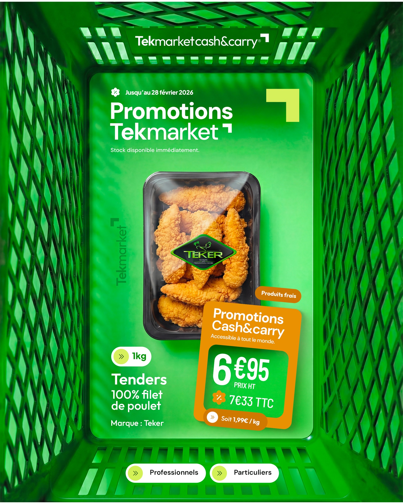 Tekmarket Cash & Carry Facebook ad: Découvrez chez: LE VRAI FILET DE POULET, ENFIN…