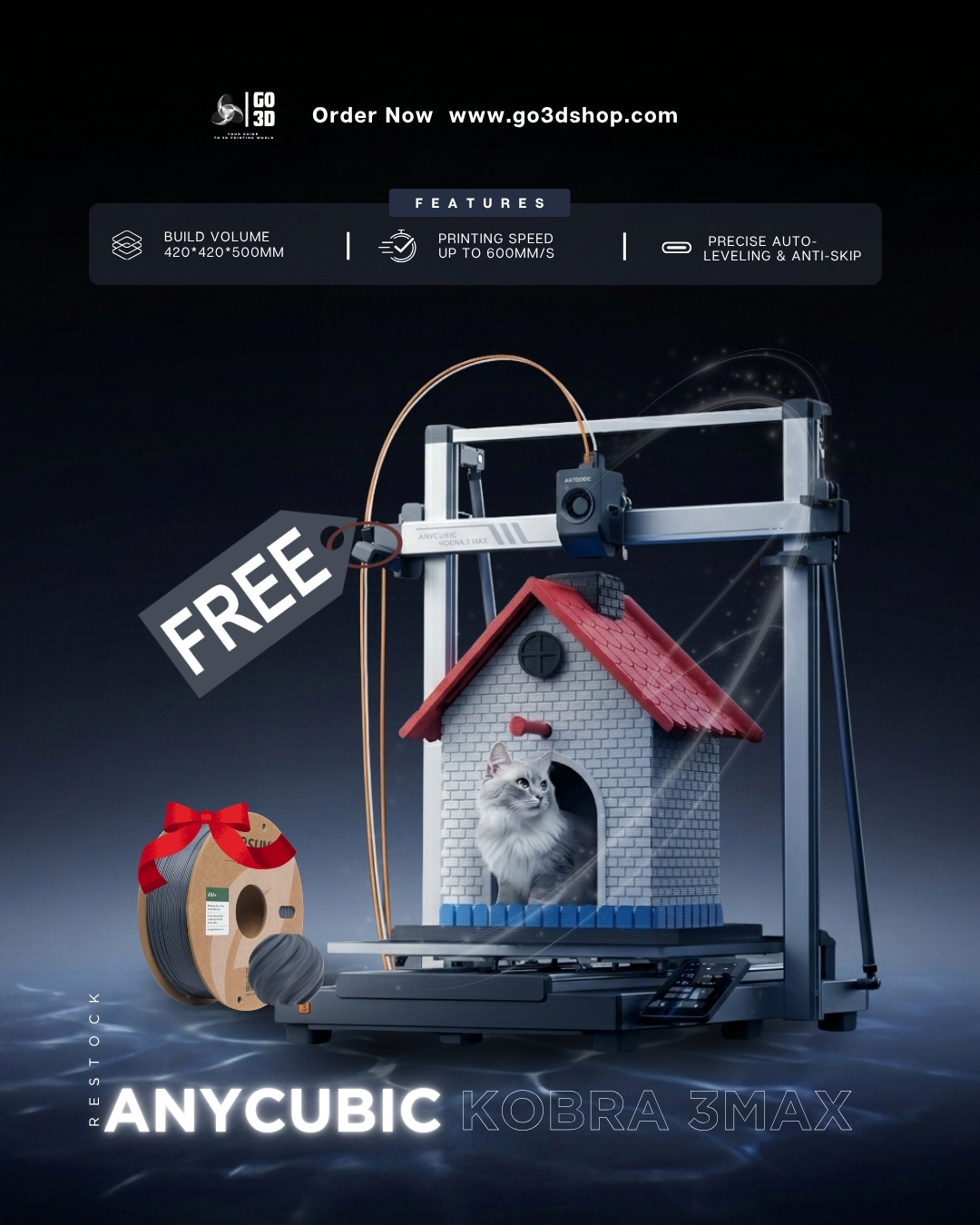 Go3D Printers Facebook ad: استفيد بالخصم وكمان هدية