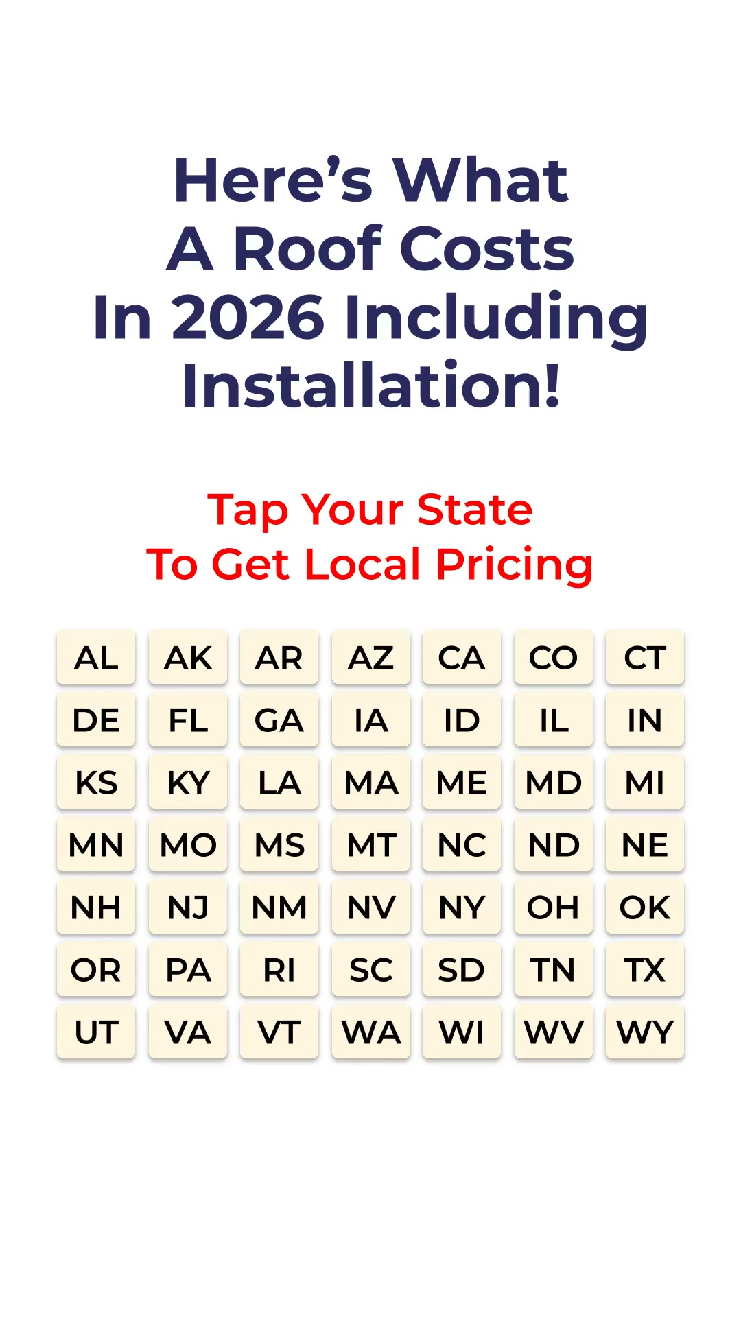 HomeBuddy.com Facebook ad: What a New Roof Should Cost You in 2026