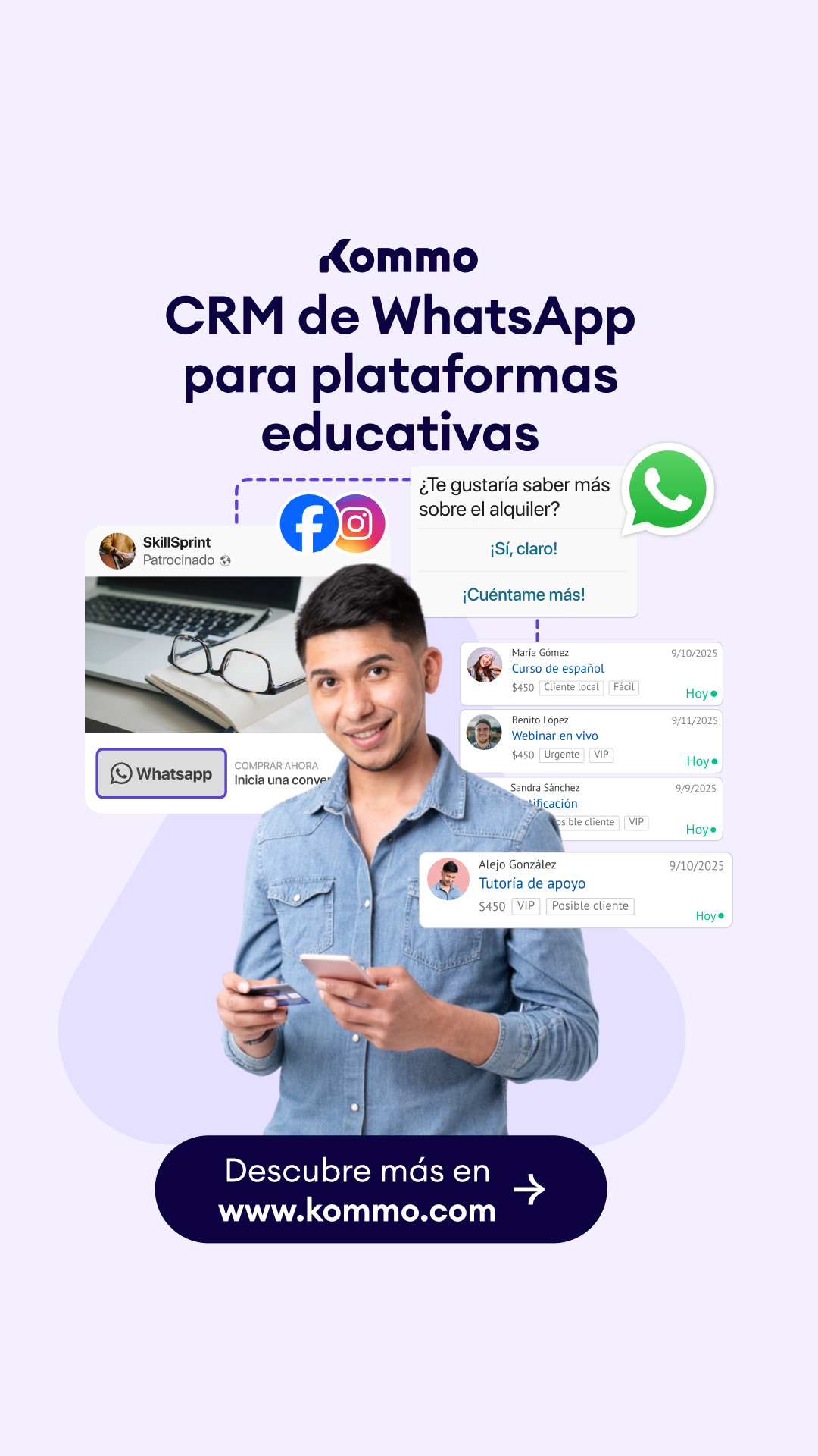 Kommo Español Facebook ad