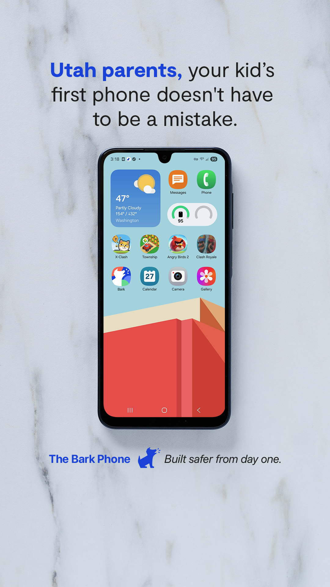 Bark - Parental Controls Facebook ad: Safer First Phone