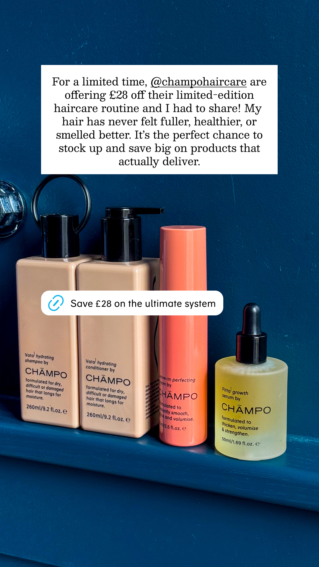 Chāmpo Haircare Facebook ad
