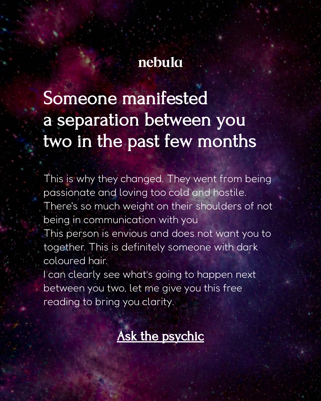 Your Relationship Advisor Facebook ad