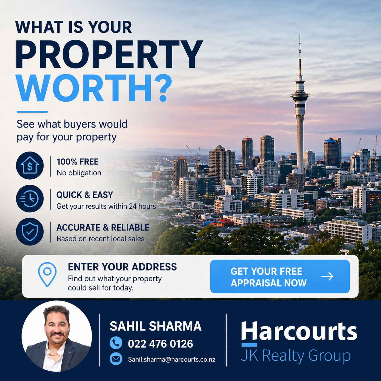Sahilsharma.realestate Facebook ad: See what buyers would pay for your property