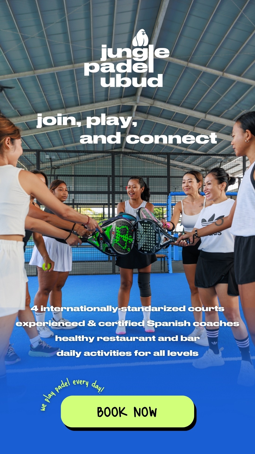 Jungle Padel Ubud Facebook ad from May 28, 2024