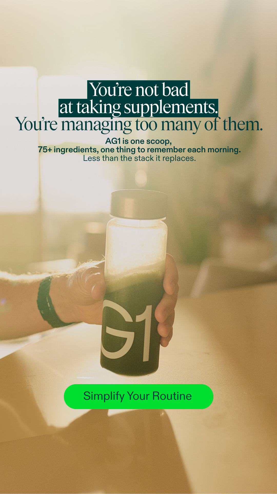 AG1 by Athletic Greens Facebook ad
