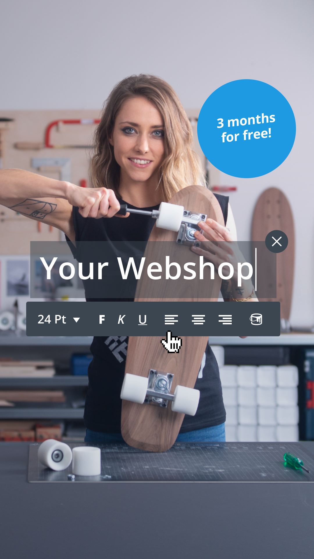 Hostpoint Facebook ad: Test Hostpoint Webshop now