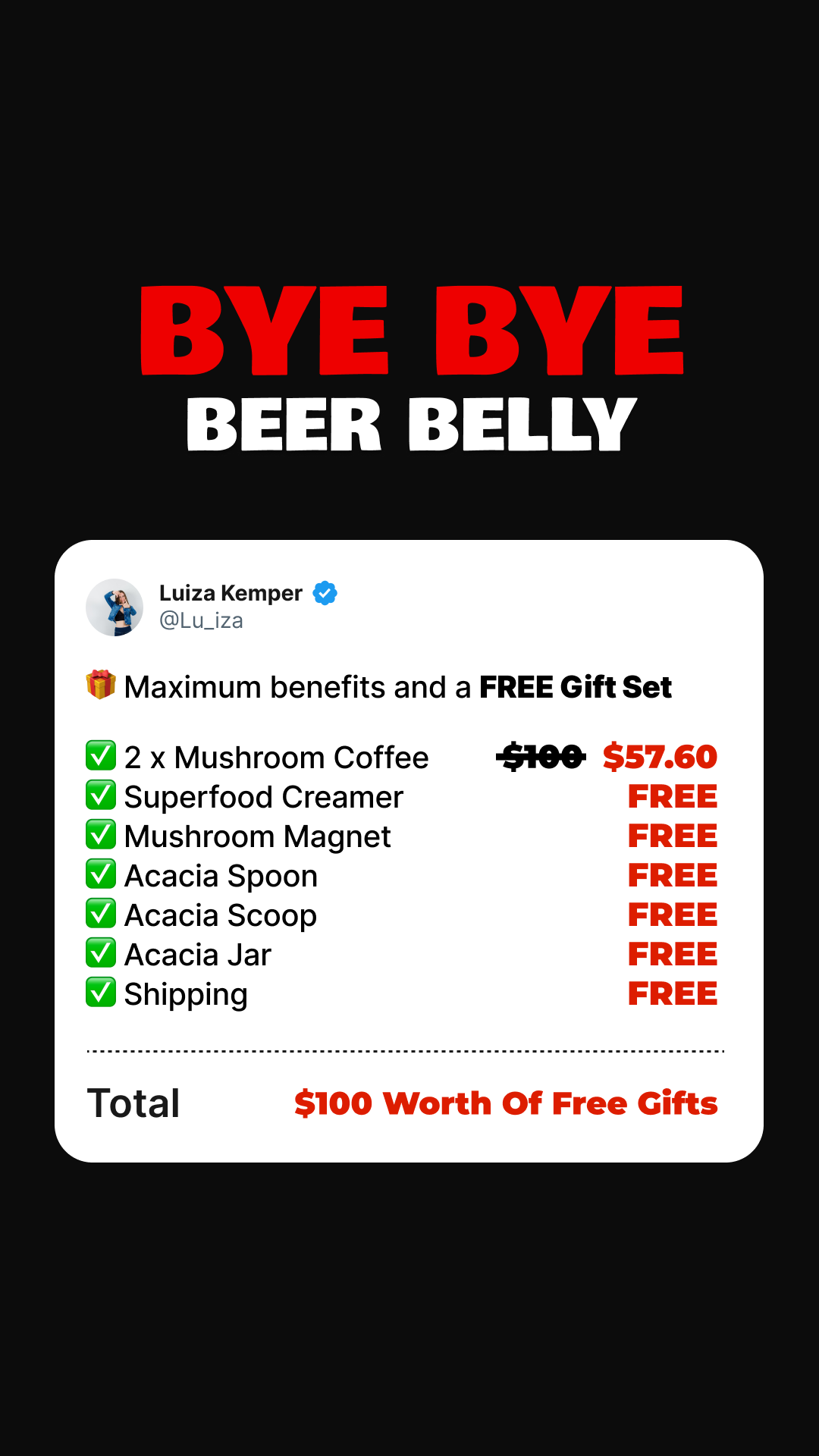 RYZE Superfoods Facebook ad