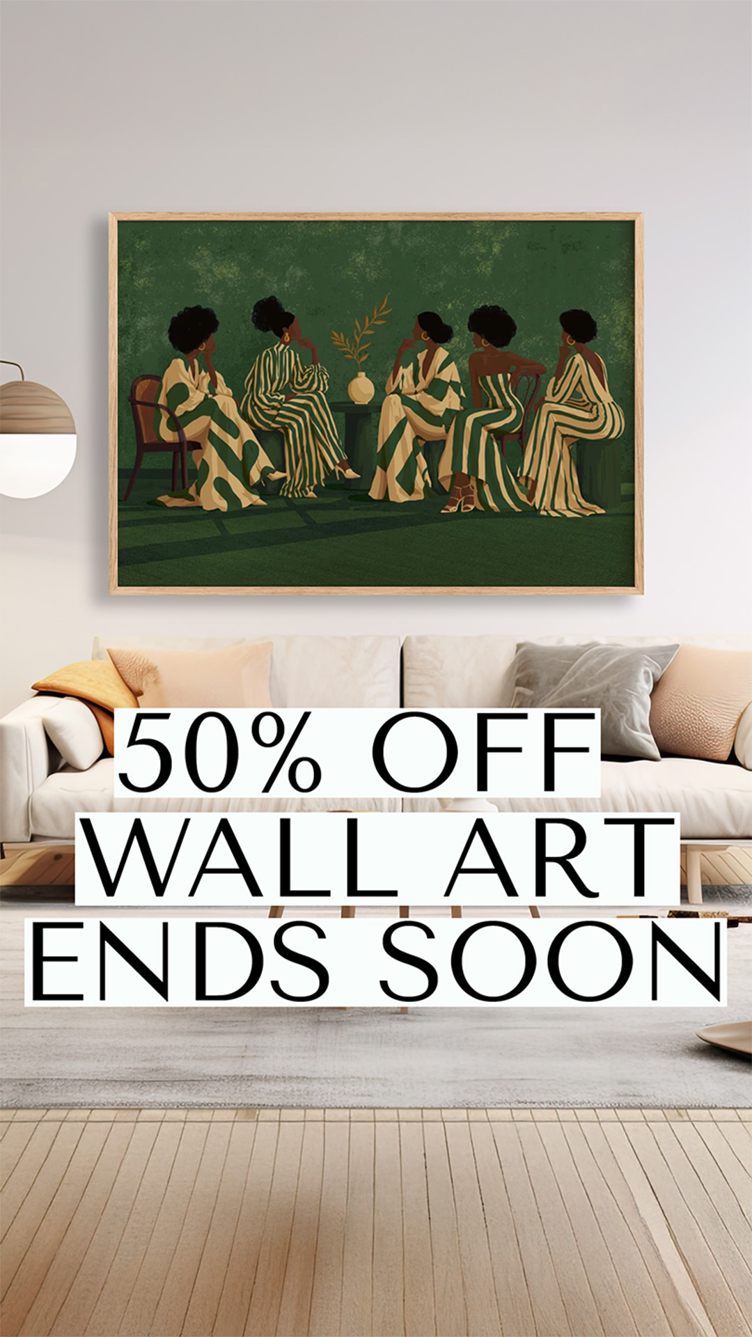 Inka Arthouse Facebook ad: 50% OFF SALE ENDS SOON