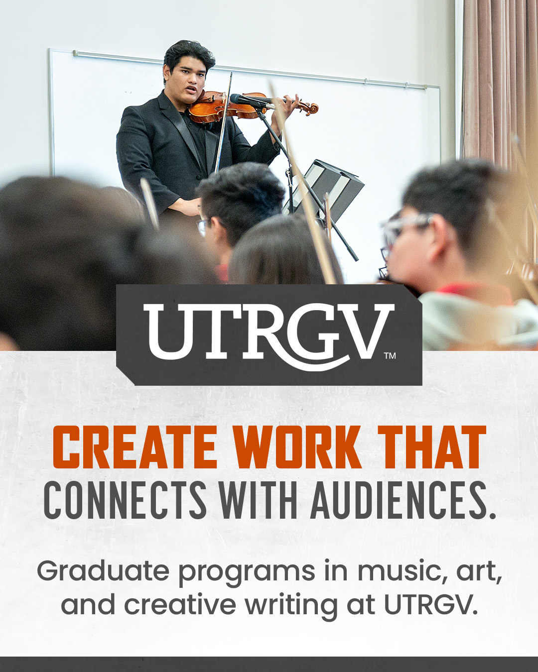 UTRGV Graduate College Facebook ad: Take Your Art Further at UTRGV