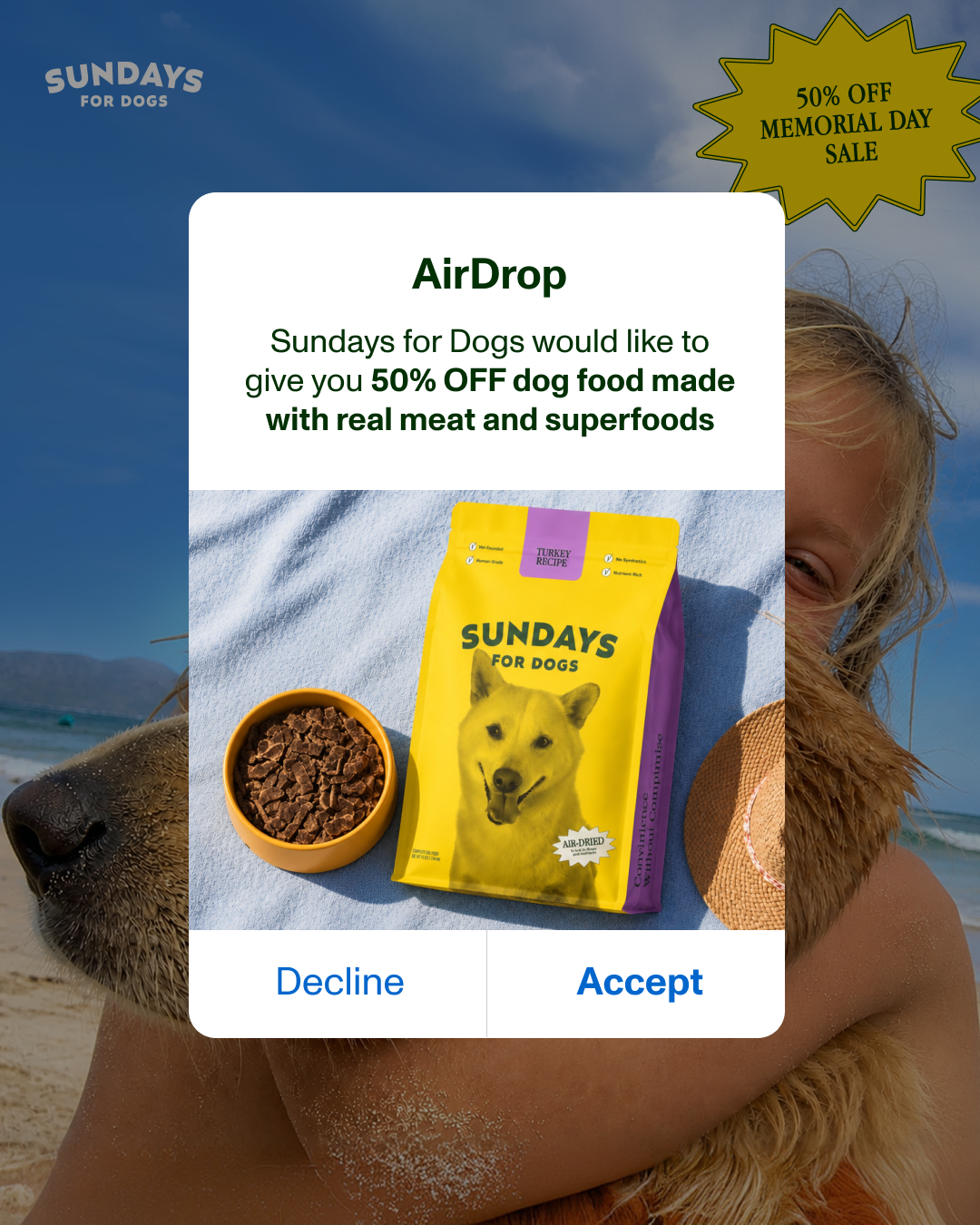Sundays Facebook ad