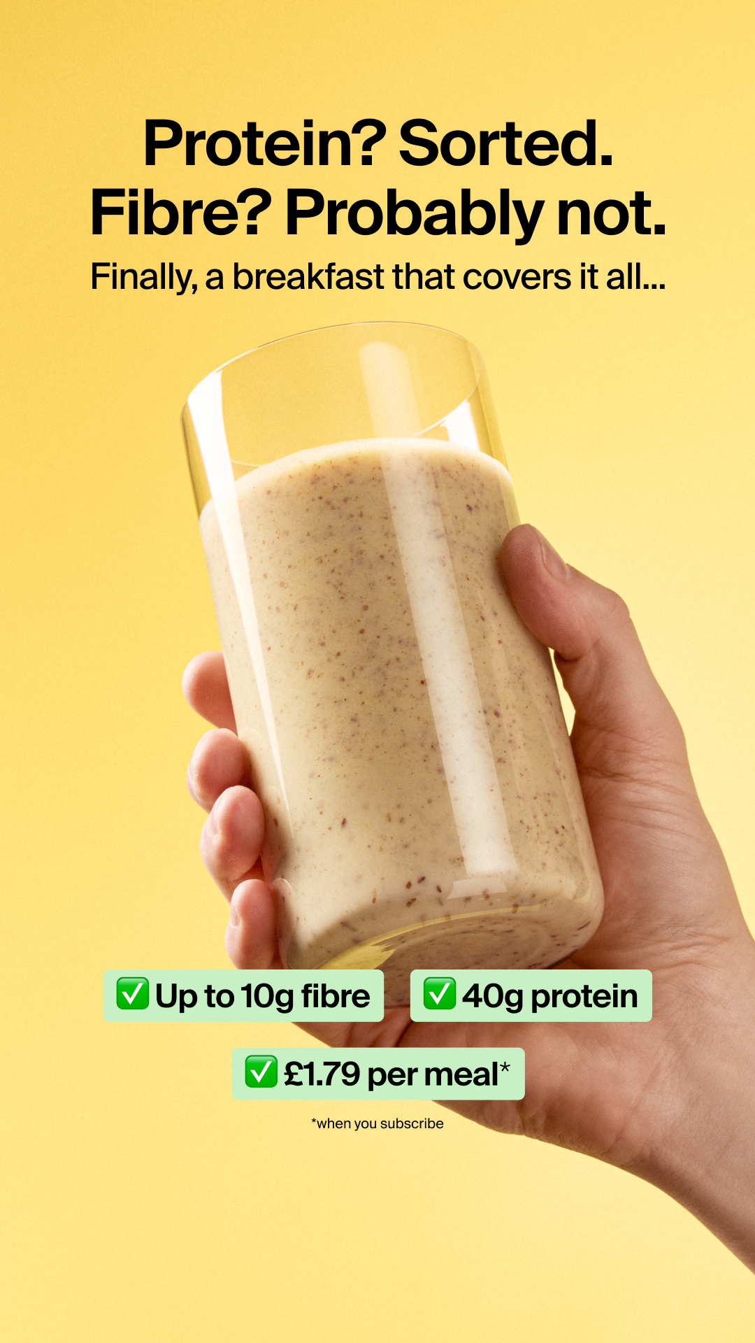 Huel Facebook ad