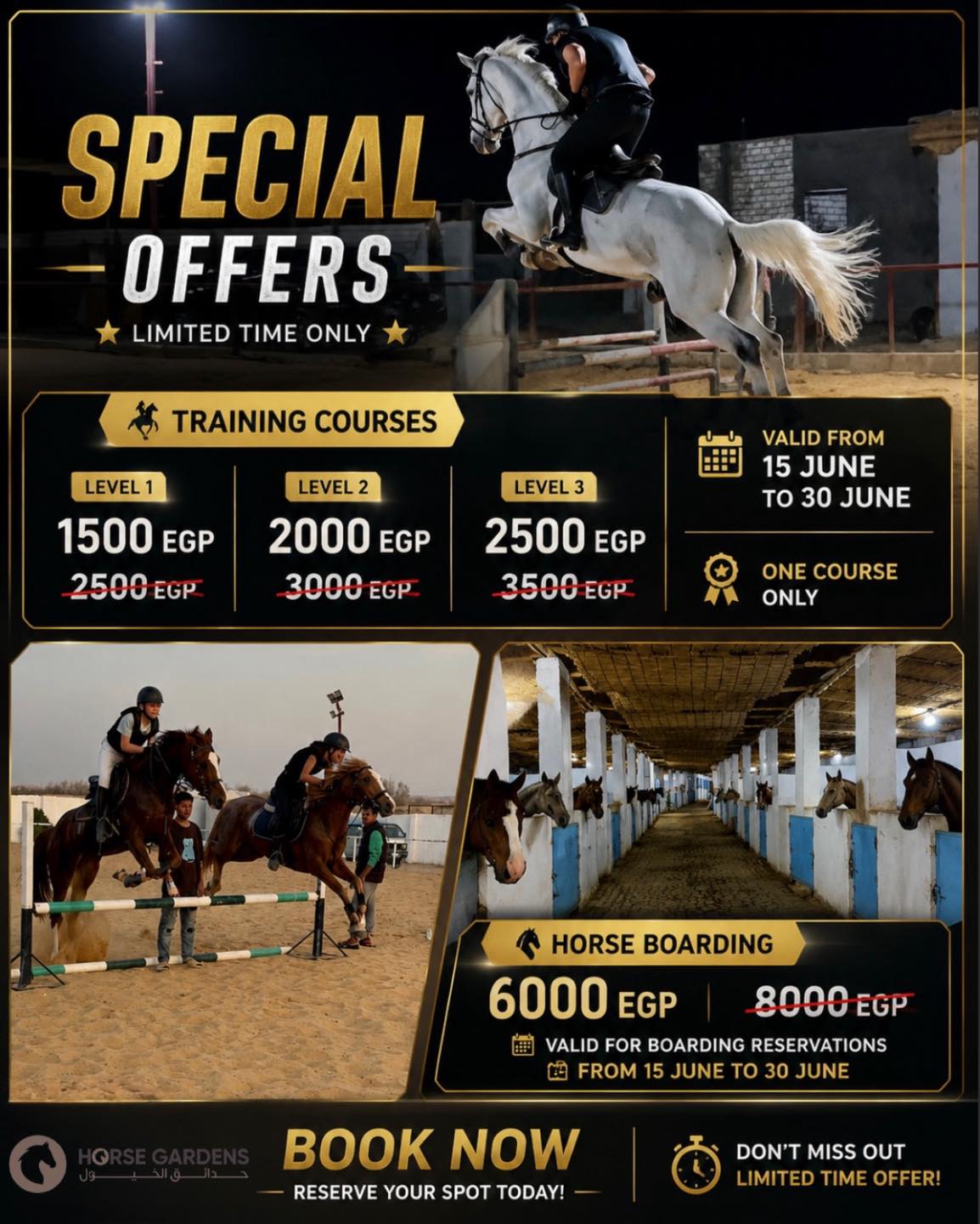 Horse Gardens Facebook ad: Newcomers Exclusive Offer!