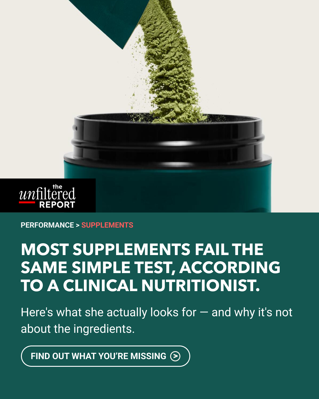 The Unfiltered Report Facebook ad