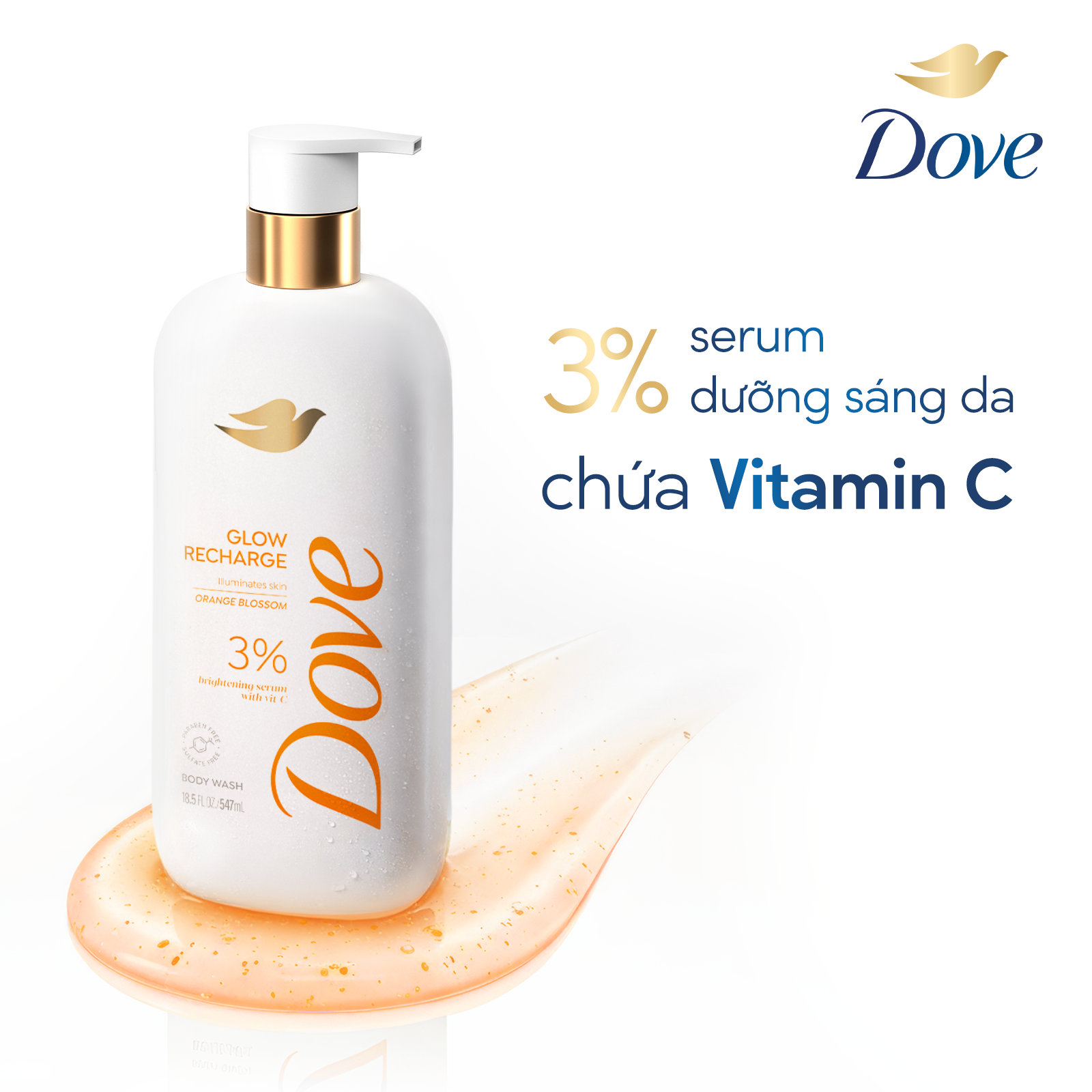 Dove Facebook ad: Sữa tắm Dove Serum Dưỡng Da Nâng Cao* mới