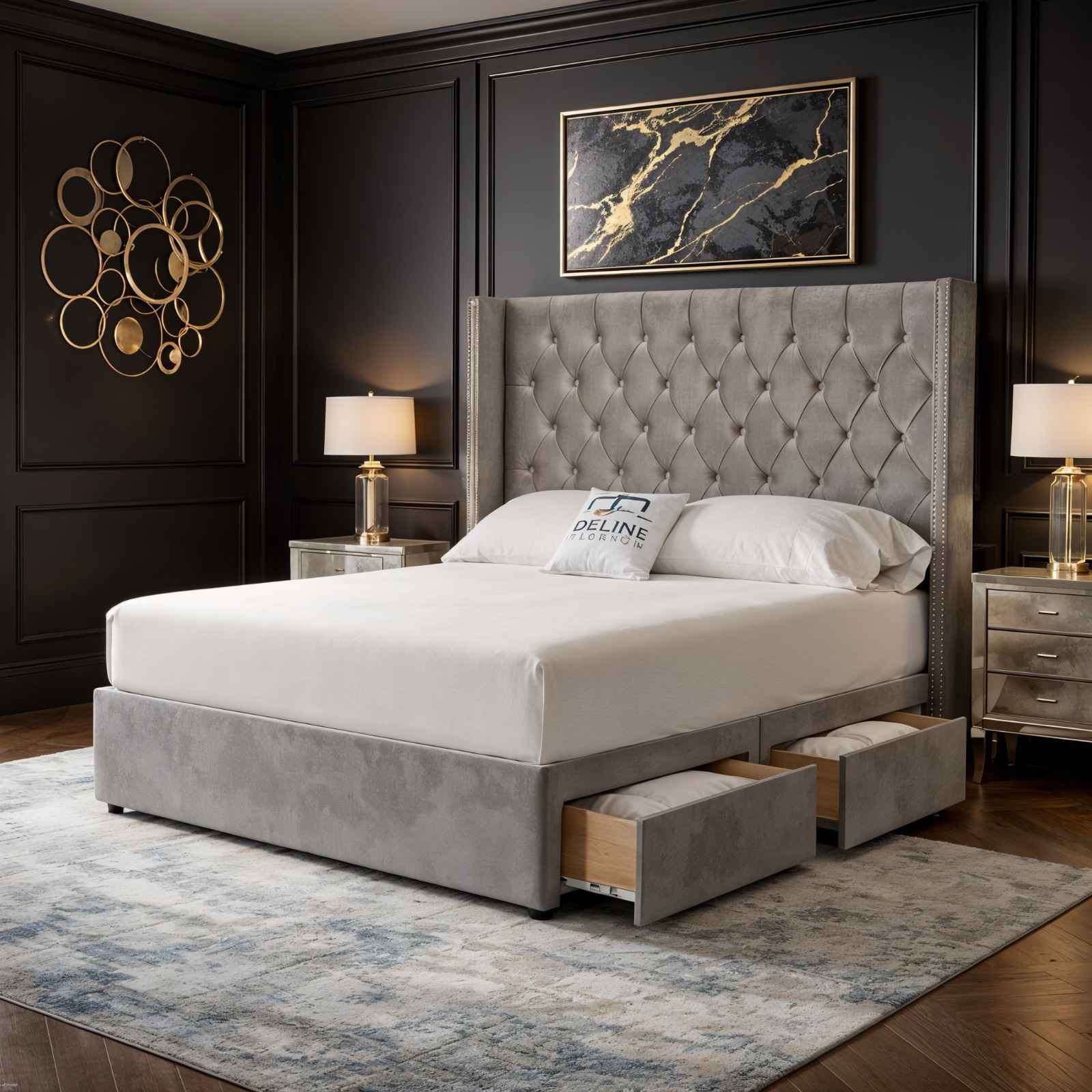 Naveed Shahzada Shahzada Facebook ad: Double bed with mattress and 2 drawers in just 399€