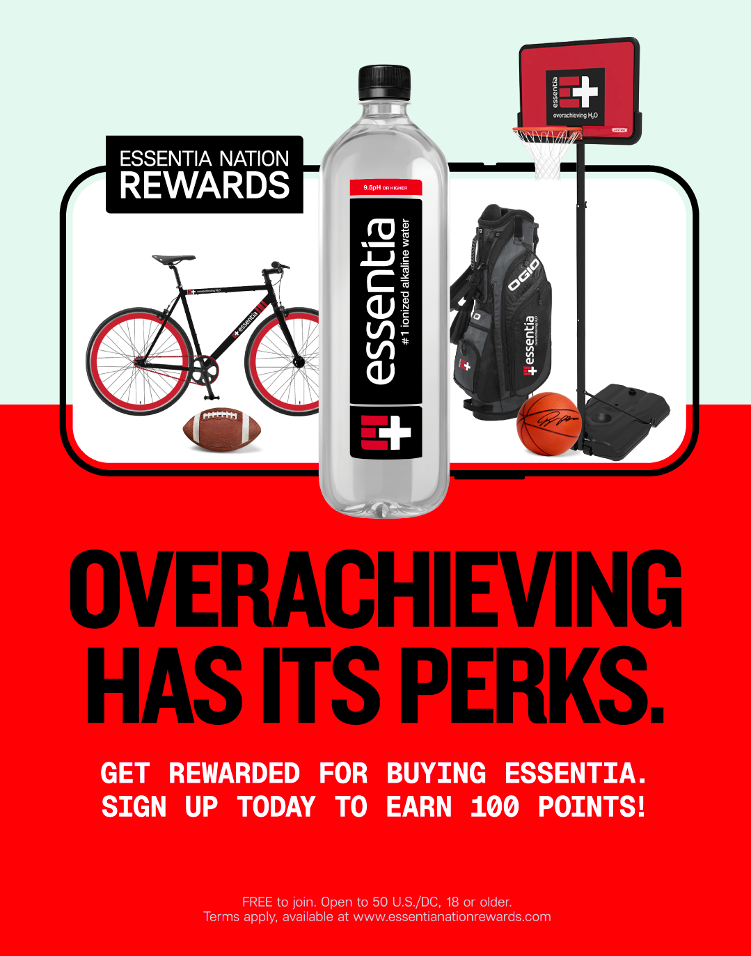 Essentia Water Facebook ad