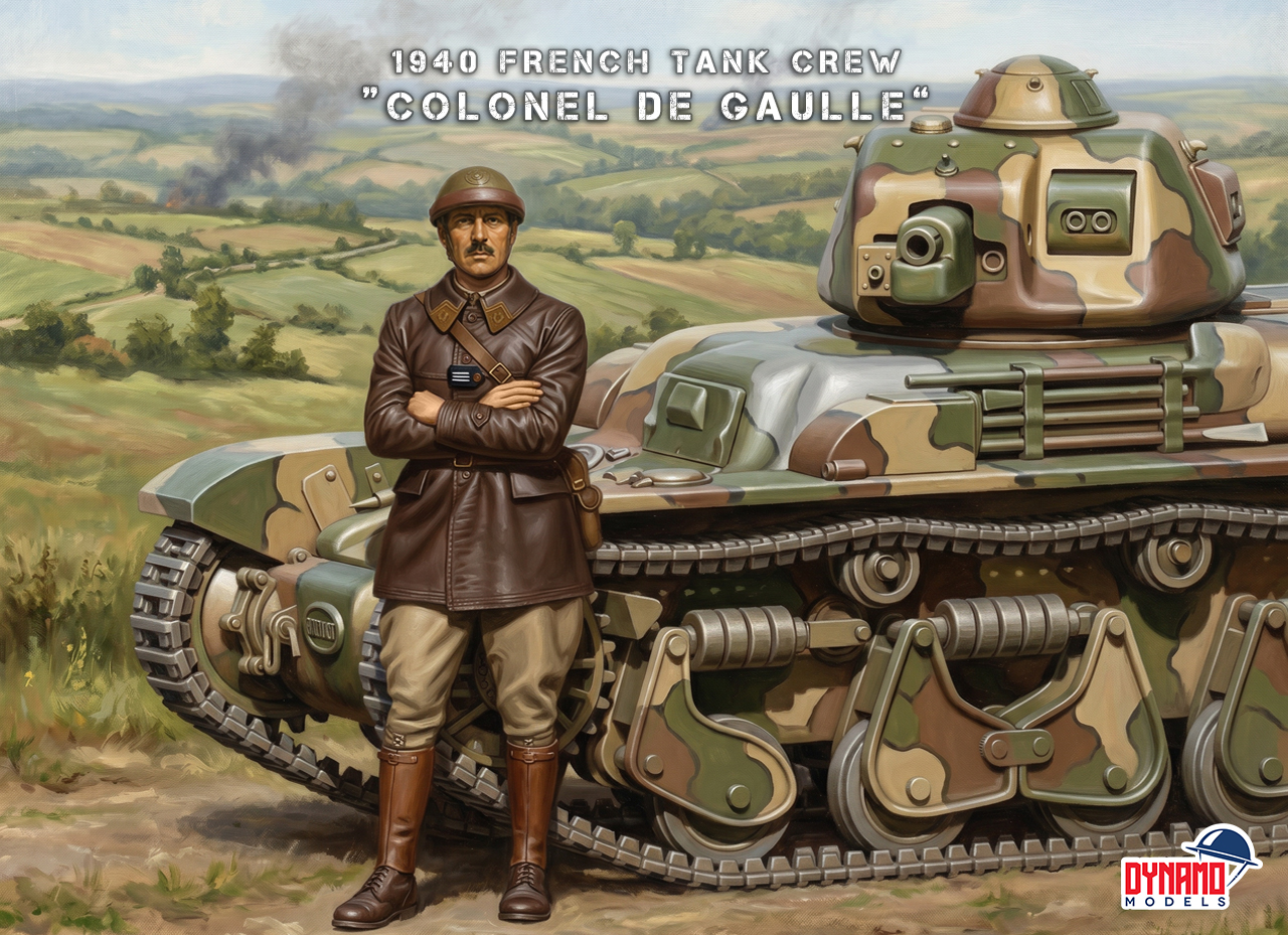 Dynamo-models Facebook ad: NOUVEAUTÉ, 1940 French Tank Crew Colonel de Gaulle